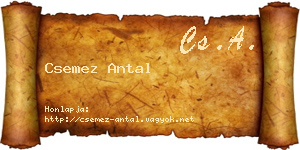 Csemez Antal névjegykártya